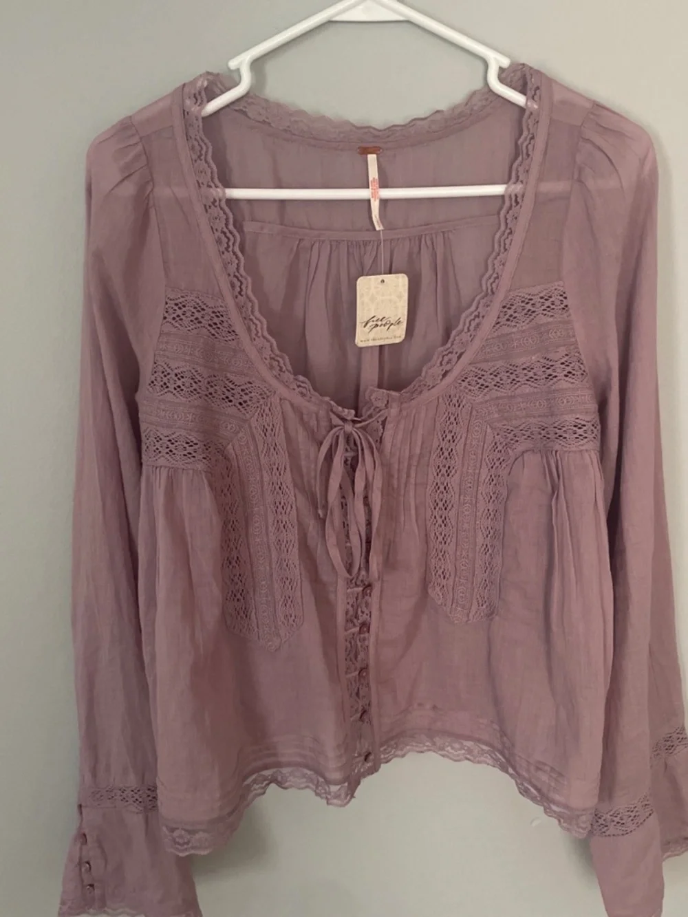 Free People Forevermore Long-Sleeve Top Purple